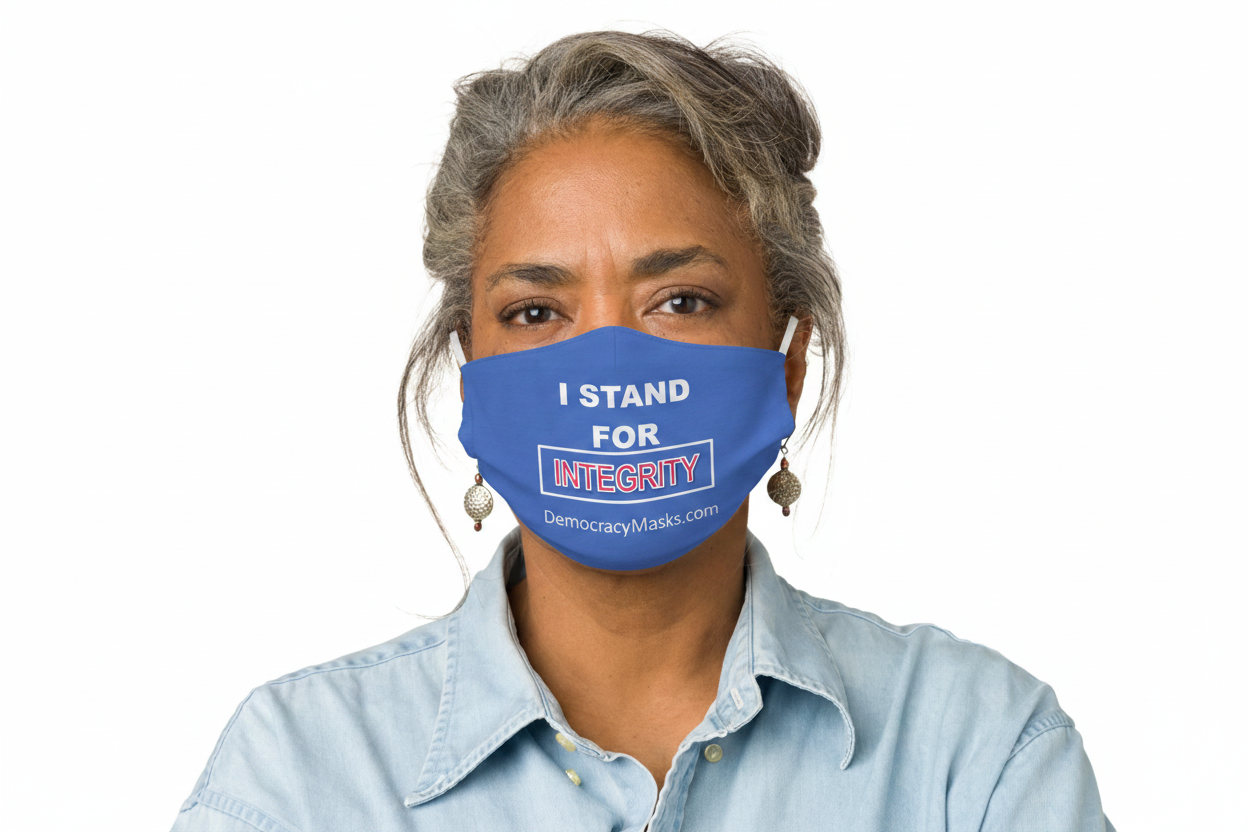 Woman wearing INTEGRITY-B mask
