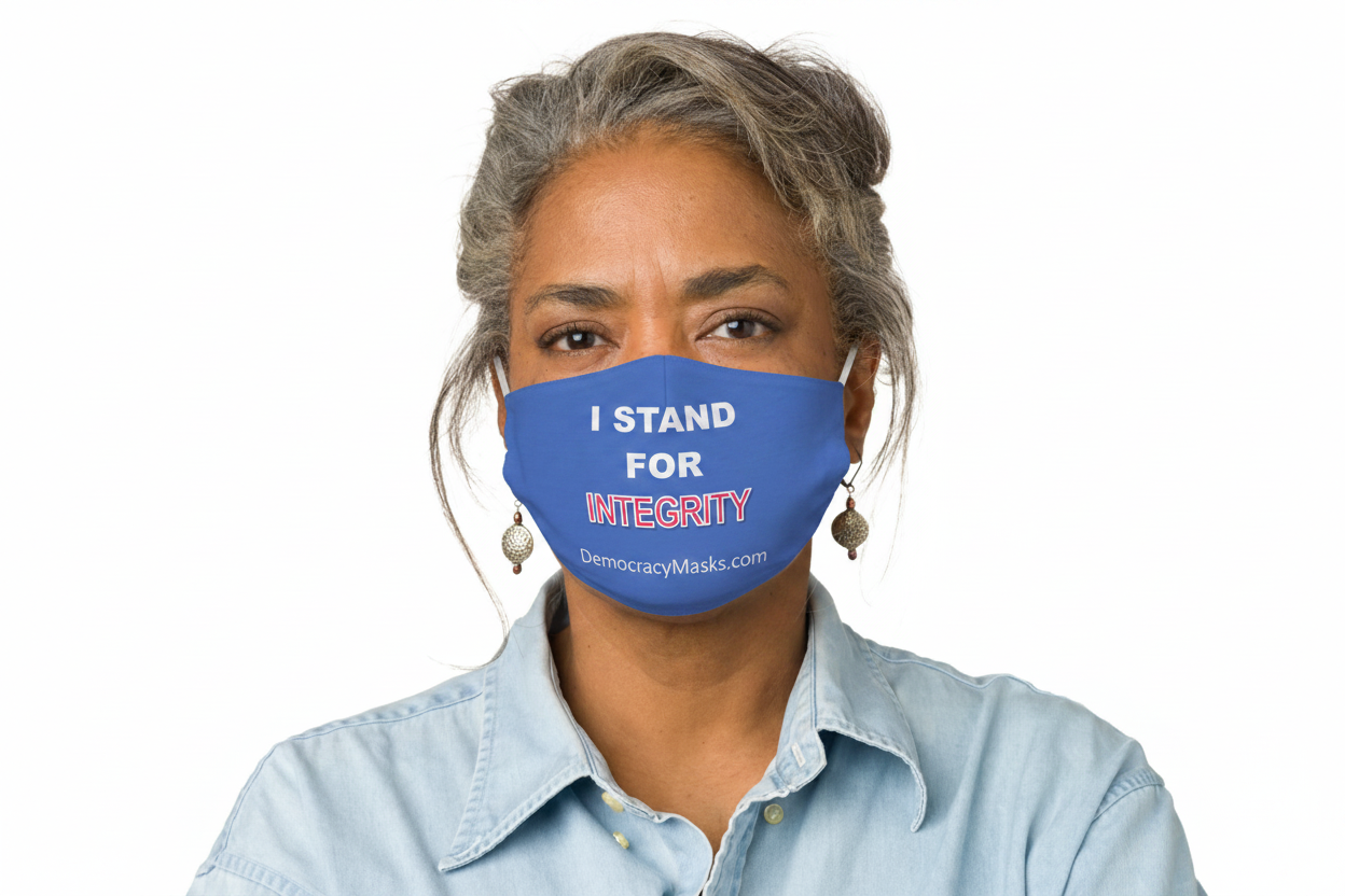 Woman wearing INTEGRITY-C mask