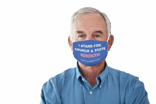 Man wearing SEPARATION-C mask