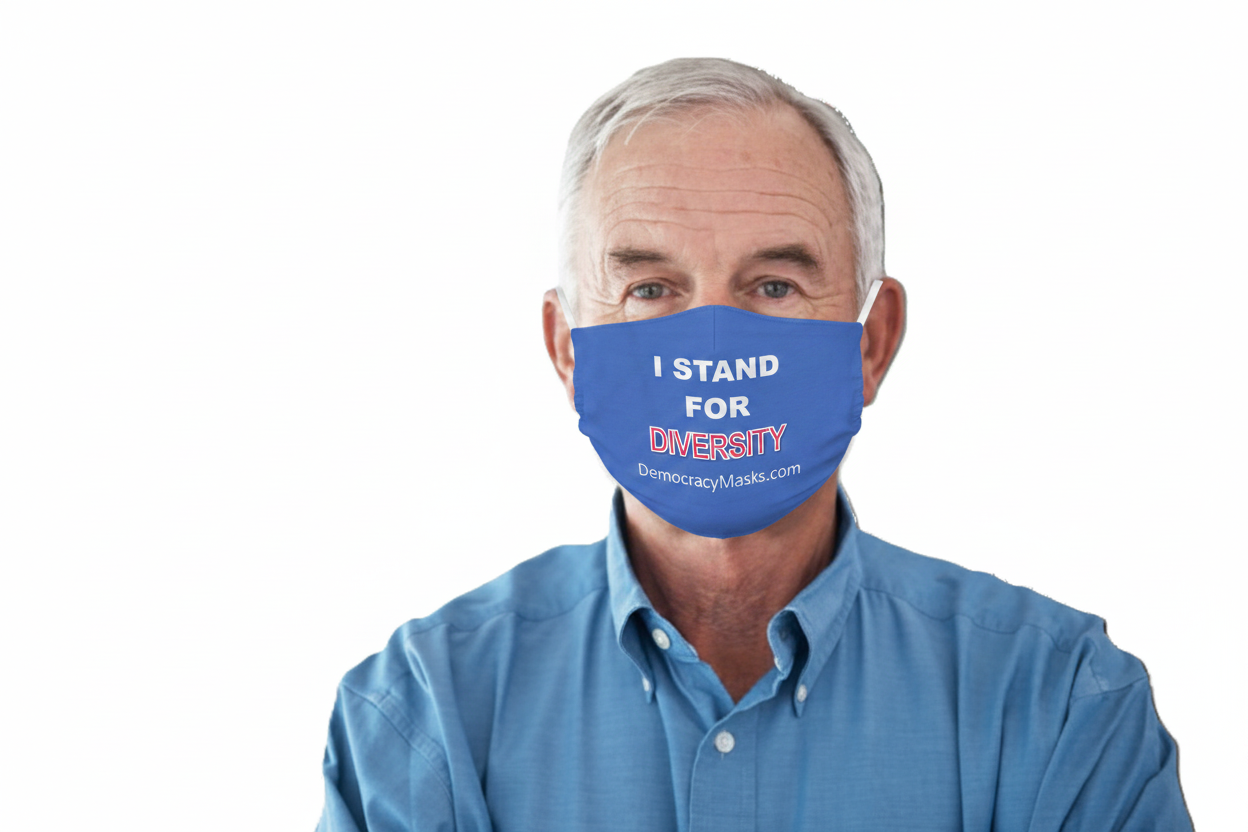 Man wearing DIVERSITY-C mask