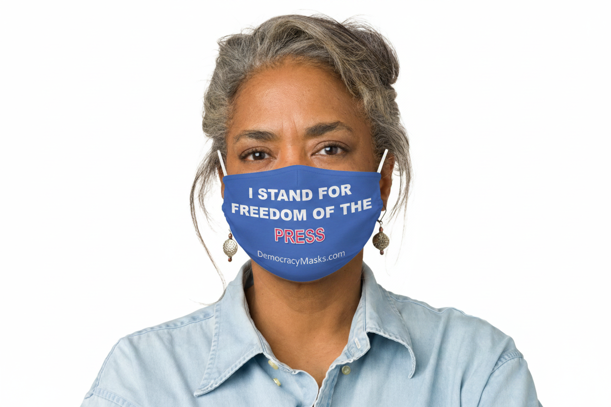 Woman wearing PRESS-C mask