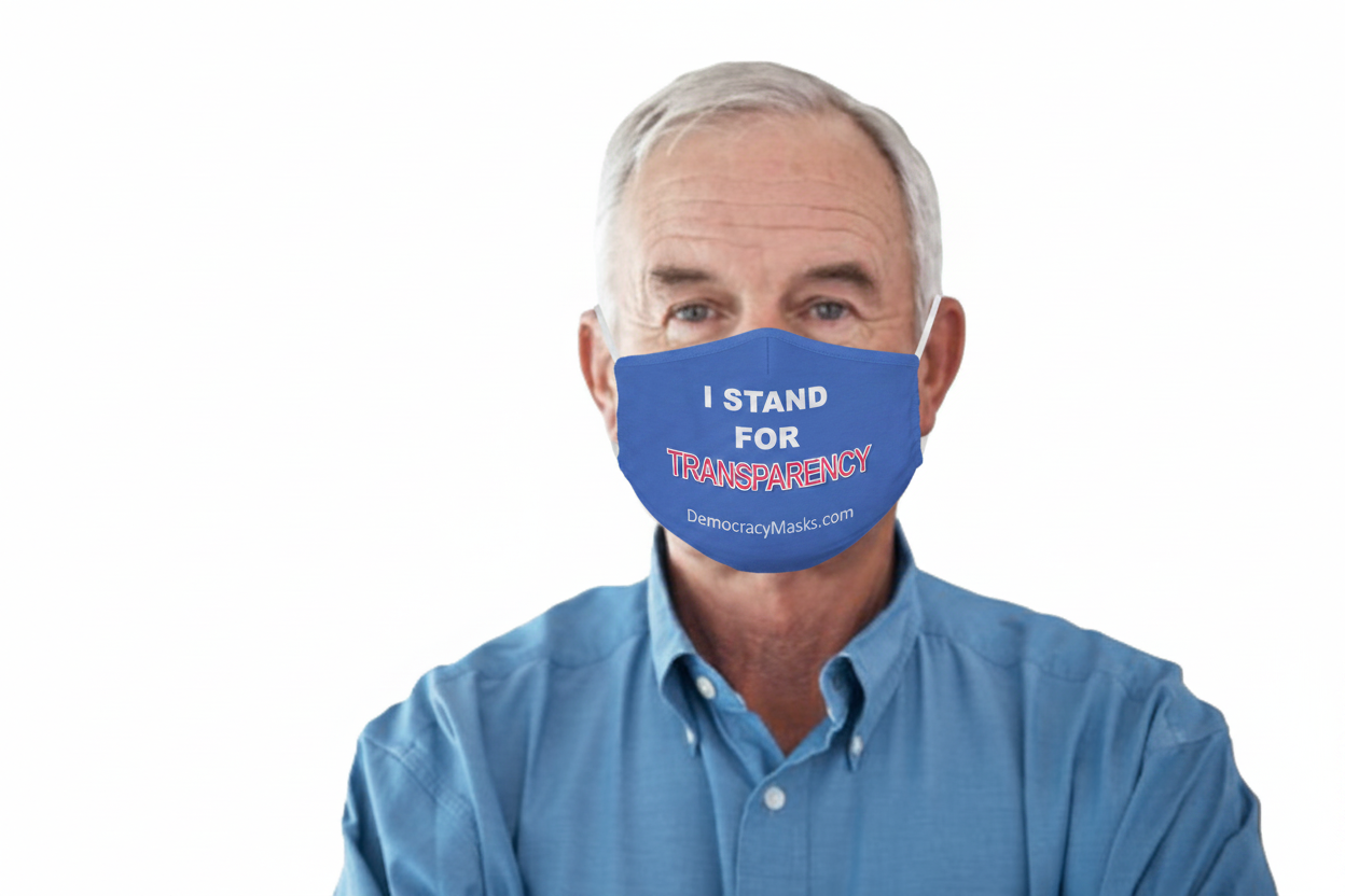 Man wearing TRANSPARENCY-C mask