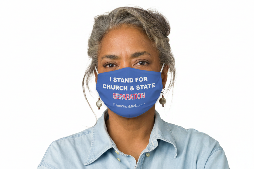 Woman wearing SEPARATION-C mask